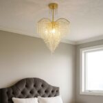 Candelabru Cristal CONWY Eleganza, 4xE27, Diametru 47cm, Auriu - imagine 5