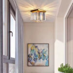 Lustra Cristal MARTINEZ Linear Luxe, Diametru 35cm, 4x E14, Auriu Lucios