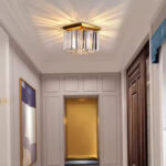 Lustra Cristal MARTINEZ Linear Luxe, Diametru 35cm, 4x E14, Auriu Lucios - imagine 4