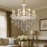 Candelabru Cristal SANSSOUCI Magno, 8xE14, Diametru 70cm, Alb - imagine 5