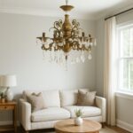 Candelabru Cristal SANSSOUCI Magno, 6xE14, Diametru 60cm, Alama Antichizata