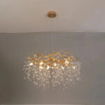 Candelabru Cristal WALTZ Rhapsody, 9x G9, Auriu, 60cm, Inaltime Reglabila - imagine 4