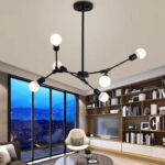 Lustra Architek Hexa, 6 x E27, Negru, Metal - imagine 3