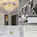 Candelabru LED Alberico Rotund, 20W, Lumina Rece/Calda/Neutra, Cristal, Crom Lucios - imagine 4