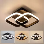 Lustra LED VERTEX Matrix Romburi Suprapuse, Rame Metalice, 11W, 2 Romburi, Lumina Rece/Calda/Neutra, Negru - imagine 3