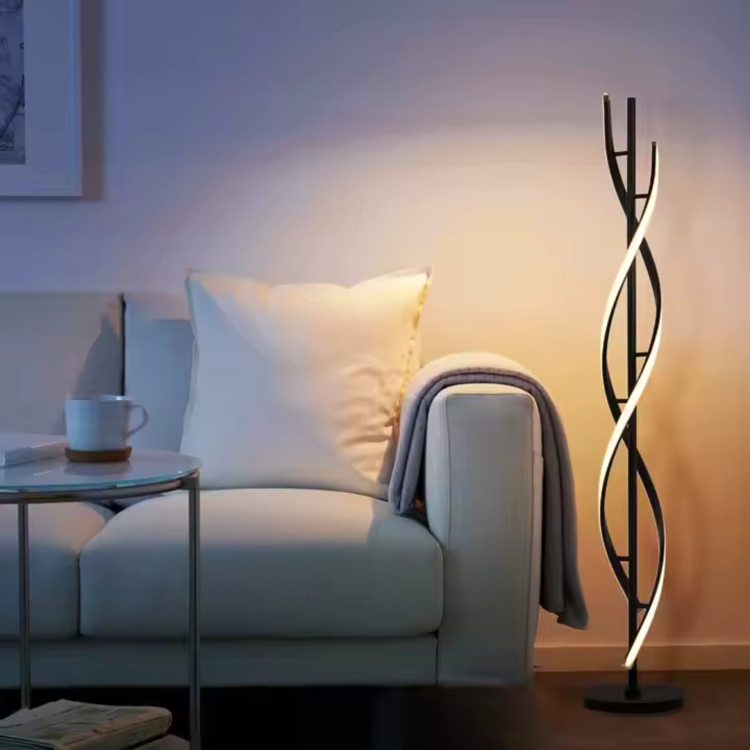 Lampadar LED Upsilon, 48W, 3000K/4000K/6000K, Metal si Acril, Negru - imagine 1