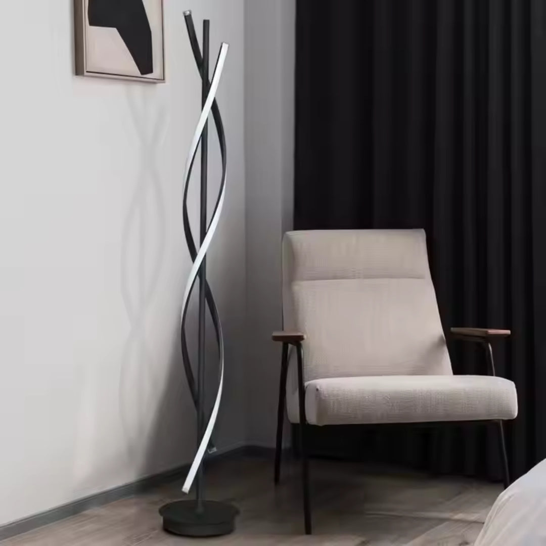 Lampadar LED Upsilon, 48W, 3000K/4000K/6000K, Metal si Acril, Negru - imagine 4