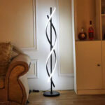 Lampadar LED Upsilon, 48W, 3000K/4000K/6000K, Metal si Acril, Negru - imagine 5