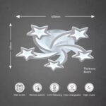 Lustra LED cu telecomanda IPOMOEA 69W, 5 Stele, lumina Rece/Calda/Neutra, Dimabila, Alb - imagine 3