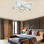 Lustra LED cu telecomanda ORCHID 65W, 5 Petale, lumina Rece/Calda/Neutra, Dimabila, Alb - imagine 5