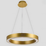 Lustra LED suspendata ANINA 34W, 1 Cerc, lumina Rece/Calda/Neutra, Dimabila, Auriu Lucios Alb, Inaltime Reglabila - imagine 5