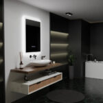 Oglinda LED Rectangulara, 60x80cm, ELANCEE Senzor MotionGlow Marcello, Sistem Dezaburire, Ceas & Termometru, Dimabila - imagine 4