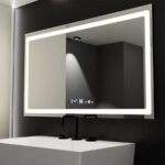 Oglinda LED Rectangulara, 120X70cm, Radiante Senzor MotionGlow Marcello, Sistem Dezaburire, Ceas & Termometru, Dimabila