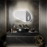 Oglinda LED , 80x45cm, Disegno Touch Marcello, Sistem Dezaburire, Dimabila - imagine 3
