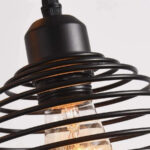 Lustra Forma Spirala, Geo Cluster Trio, 3xE27, Negru, Metal - imagine 5