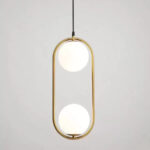 Pendul Josiah 2x E27 Alb Auriu - imagine 3