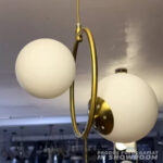 Lustra LOFT Atelier, 2x E27, Alb Auriu, Metal, Inaltime Reglabila - imagine 4