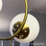 Lustra LOFT Atelier, 2x E27, Alb Auriu, Metal, Inaltime Reglabila - imagine 5