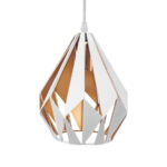 Pendul Orcus, 3*E27, Alb cu Auriu, Metal - imagine 3