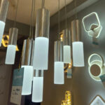 Pendul NEPTUNIA 80W, 10 Elemente, lumina Rece/Calda/Neutra, Crom Lucios, Inaltime Reglabila - imagine 3