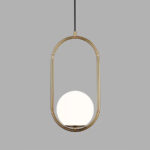 Pendul Ryker 1x E27 Alb Auriu - imagine 4