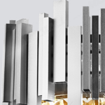 Candelabru Cristal BLOIS Petito 3xE14, Diametru 30cm, Argintiu, Inaltime Reglabila - imagine 4