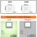 Proiector LED SMD Galaxy, 50W=250W, 6000K, Lumina Rece - imagine 5