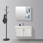 Set Mobilier Baie 60x50cm, 2 Piese, Alb, PVC, T356/60