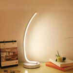 Veioza LED Nemesis, 28W, Lumina Rece/Calda/Neutra, Metal si Acril, Alb