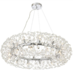 Candelabru Cristal MINUET 12x G9, Diametru 60cm, Argintiu Lucios, Inaltime Reglabila - imagine 5