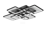 Lustra LED cu telecomanda ELLA 203W, 8 Patrate, lumina Rece/Calda/Neutra, Dimabila, Negru - imagine 5