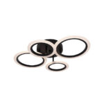 Lustra LED cu telecomanda BETTY 44W, 4 Cercuri, lumina Rece/Calda/Neutra, Dimabila, Negru - imagine 4