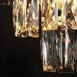 Candelabru Cristal WINDSOR Altiora, Diametru 60cm, Inaltime 1800cm, 26xE14, Auriu Lucios, Inaltime Reglabila, Design Elegant - imagine 4