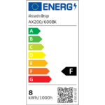 Aplica LED de Exterior Mack, Lungime 60cm, 8W, IP65, Metal, Liniar, Negru - imagine 5