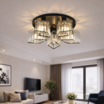 Lustra Sasha, LC117/5BK, 5x E27, Metal, Negru - imagine 4