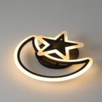 Lustra LED cu telecomanda LUNA SI STEA 45W, 2 Elemente, lumina Rece/Calda/Neutra, Dimabila, Negru - imagine 3