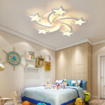 Lustra LED cu telecomanda IPOMOEA 69W, 5 Stele, lumina Rece/Calda/Neutra, Dimabila, Alb - imagine 4