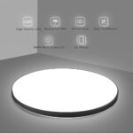 Plafoniera LED SOLIS 37cm 33W Lumina Rece Negru - imagine 3