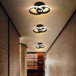 Lustra LED VERTEX CIRCULA 21W, 2 Cercuri, Rame Metalice, lumina Rece/Calda/Neutra, Negru - imagine 4