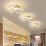 Lustra LED VERTEX CIRCULA 21W, 2 Cercuri, Rame Metalice, lumina Rece/Calda/Neutra, Alb - imagine 5