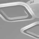 Lustra LED ERIKA 24W, 3 Patrate, lumina Neutra, Alb - imagine 3
