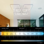 Lustra LED cu telecomanda ZOE 135W, 8 Patrate, lumina Rece/Calda/Neutra, Dimabila, Alb - imagine 4