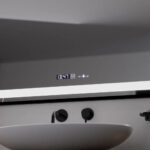 Oglinda LED Rectangulara, 100x65cm, Verite Majeste Noir Motion Glow Marcello, Sistem Dezaburire, Ceas & Termometru, Dimabila - imagine 3