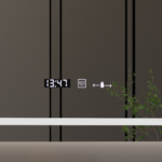 Oglinda LED Rectangulara, 120x80cm, Definition MotionGlow Marcello, Sistem Dezaburire, Ceas & Termometru, Lupa Cosmetica, Dimabila - imagine 5