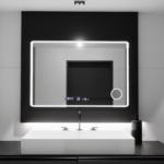 Oglinda LED Rectangulara 120x80 Aura Riflesso Puro MotionGlow Marcello, Sistem Dezaburire, Termometru si Ceas, Dimabila - imagine 4