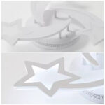 Lustra LED cu telecomanda IPOMOEA 48W, 3 Stele, lumina Rece/Calda/Neutra, Dimabila, Alb - imagine 3