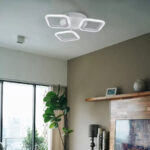 Lustra LED ERIKA 24W, 3 Patrate, lumina Neutra, Alb - imagine 4
