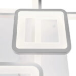 Lustra LED cu telecomanda ELLA 124W, 6 Patrate, lumina Rece/Calda/Neutra, Dimabila, Alb - imagine 3