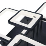 Lustra LED cu telecomanda ELLA 124W, 6 Patrate, lumina Rece/Calda/Neutra, Dimabila, Negru, Metal si Acril - imagine 3