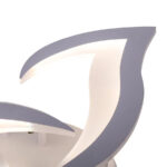 Lustra LED cu telecomanda LOTUS 32W, 3 Petale, lumina Rece/Calda/Neutra, Dimabila, Alb - imagine 3